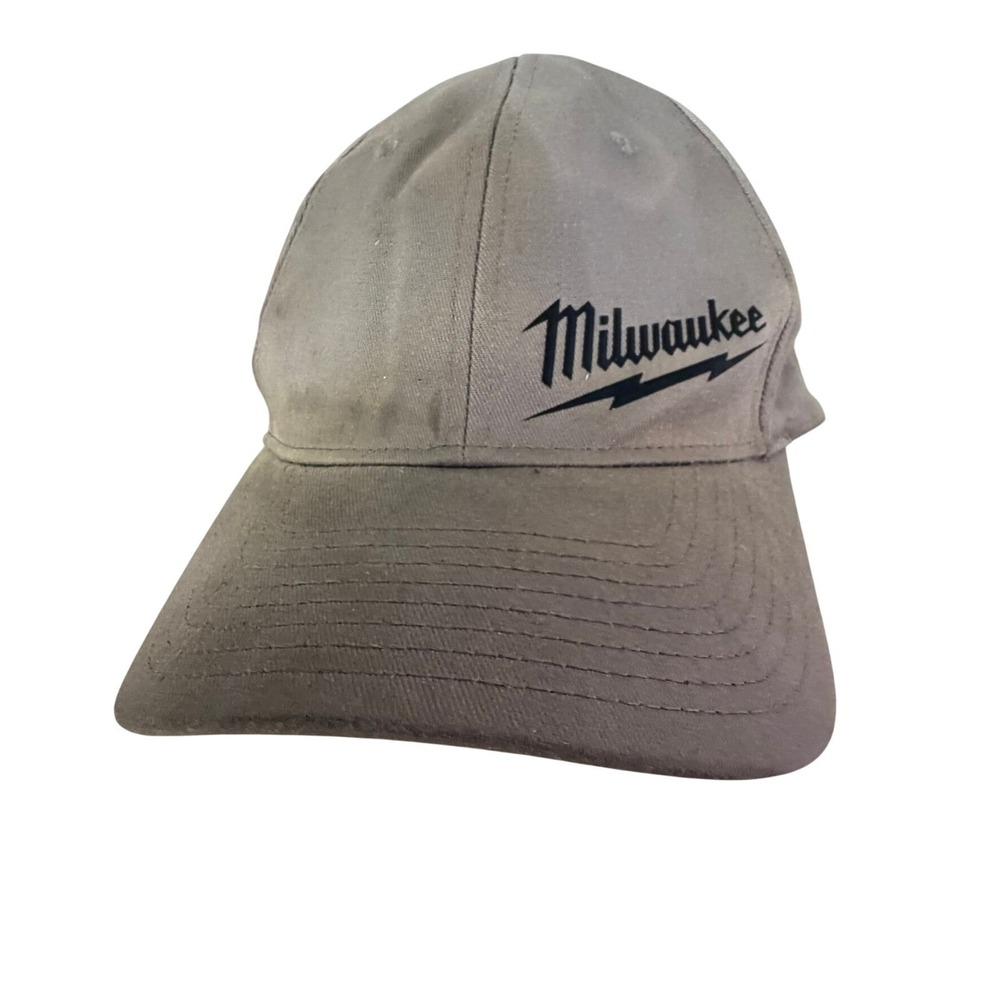 Milwaukee Tool Baseball Cap Mens OSFM Gray Embroidered Logo Style 504 Hat